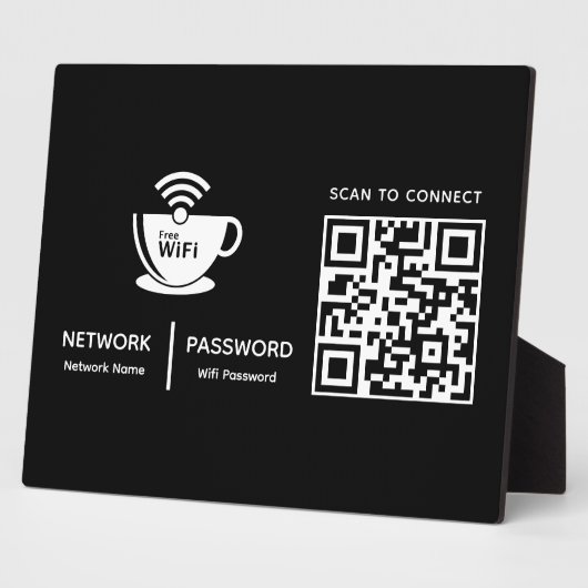QR-Code Wifi-Scan zum Verbinden von Firmenlogo Fotoplatte (Seite)