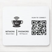 QR-Code Wifi-Scan zum Verbinden von Firmenlogo Mousepad (Vorne)