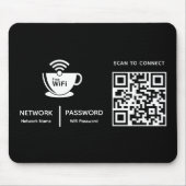 QR-Code Wifi-Scan zum Verbinden von Firmenlogo Mousepad (Vorne)