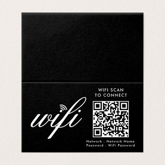 QR-Code Wifi-Scan zur Verbindung von Schwarz mit b (Außenseite Aufgefaltet)