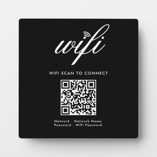 QR-Code Wifi-Scan zur Verbindung von Schwarz mit b Fotoplatte (Vorderseite)