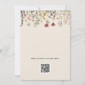 Qr Code Wildblume Baby in Bloom Baby Dusche Einladung (Rückseite)