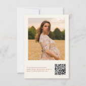 QR Code Wildblume Baby in Bloom Baby Dusche Einladung (Rückseite)