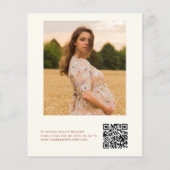 QR Code Wildblume Baby in Bloom Baby Dusche Flyer (Hinten)