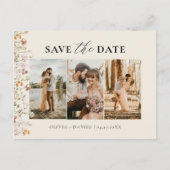 QR Code Wildblume Blumenhochzeit Ankündigungspostkarte (Vorderseite)