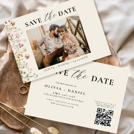 QR Code Wildblume Blumenhochzeit Save The Date