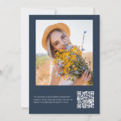 QR Code Wildblume Brautparty Foto Einladung (Rückseite)