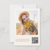 QR Code Wildblume Brautparty Foto Einladung (Rückseite)