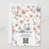 QR Code Wildblume Garden Brautparty Einladung (Rückseite)