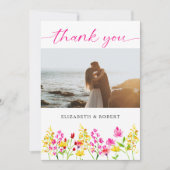 QR-Code-Wildblume Hochzeitsschreiben von Blumensch Dankeskarte (Vorderseite)