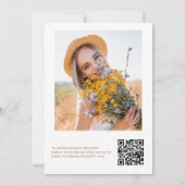 QR Code Wildblume Petals & Prosecco Brautparty Einladung (Rückseite)