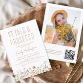 QR Code Wildblume Petals & Prosecco Brautparty Flyer