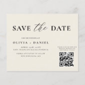 QR-Code-Wildblume Save the Date Hochfahren Flyer (Hinten)