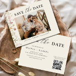 QR-Code-Wildblume Save the Date Hochfahren Flyer<br><div class="desc">Ankündigen Sie Ihren besonderen Tag mit unserer QR Code Wildblume Floral Wedding Save the Date! Die elegante Wildblume verbindet rustikalen Charme mit modernem Komfort. Der beiliegende QR-Code führt die Gäste zu Ihrer Hochzeitswebsite, damit sie leicht zu Details und RSVPs gelangen können. Es wurde mit hochwertigen Materialien hergestellt und ist sowohl...</div>