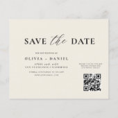 QR-Code-Wildblume Save the Date Hochfahren Flyer (Hinten)