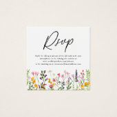 QR-Code-Wildblume zum Hochzeitssehen der RSVP-Kart (Vorderseite)