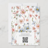 QR-Code Wildblumengarten Brautparty Einladung (Rückseite)