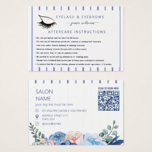 Qr Code Wimpern Salon Nachsorgekarte