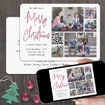 QR Code Wir wünschen Ihnen ein frohes Weihnachts-R Feiertagskarte<br><div class="desc">Dieses Jahr feiern Sie die fröhlichen Wunder moderner Technologie mit einer lustigen interaktiven QR Code Foto Collage Urlaubskarte. Du kannst fünf deiner Lieblingsbilder sowie eine Online-Videobotschaft, ein Lied, ein Foto-Album oder eine andere Website teilen. Der gesamte Text auf dieser Vorlage ist einfach zu personalisieren, um jeden beliebigen Text, wie zum...</div>