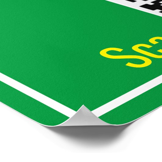 QR Code with Christmas Greeting on a Poster (Ecke)