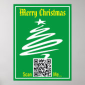 QR Code with Christmas Greeting on a Poster (Vorne)