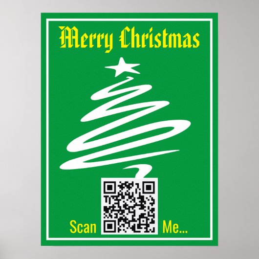 QR Code with Christmas Greeting on a Poster (Vorne)