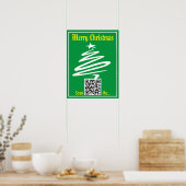 QR Code with Christmas Greeting on a Poster (Küche)