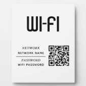 QR-Code-WLAN-Netzwerkname und Passwort Fotoplatte (Vorderseite)