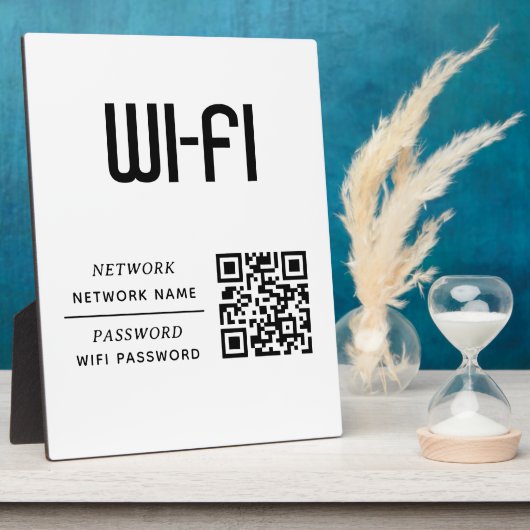 QR-Code-WLAN-Netzwerkname und Passwort Fotoplatte (Seite)