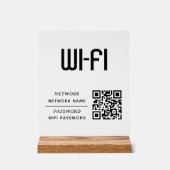 QR-Code-WLAN-Netzwername und Passwort Acrylschild (Vorderseite)