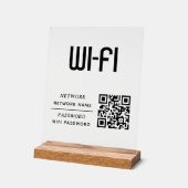 QR-Code-WLAN-Netzwername und Passwort Acrylschild (Winkel)