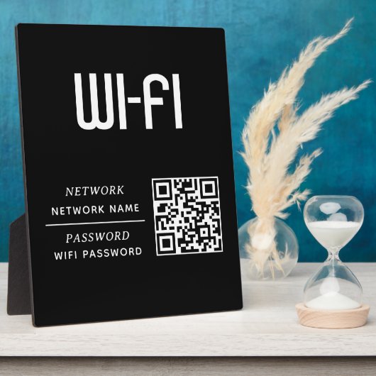 QR-Code-WLAN-Netzwername und Passwort Fotoplatte (Seite)