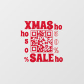 QR-Code XMAS VERKAUFT HI HO 50% Fensteraufkleber (Blatt)