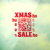 QR-Code XMAS VERKAUFT HI HO 50% Fensteraufkleber (Blatt 3)