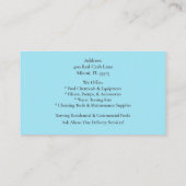 QR Code Yellow Blue Swimming Pool Contractor   Visitenkarte (Rückseite)