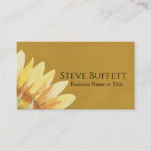 QR Code Yellow Sunflower watercolor Visitenkarte (Vorderseite)