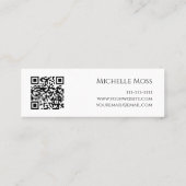 QR-Code Yoga Instructor Om Symbol Aquamarin grün Mini Visitenkarte (Rückseite)