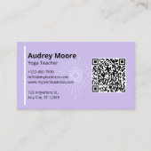 QR Code Yoga Lehrer Drittes Auge Yoga Studio Visitenkarte (Vorderseite)