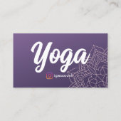 QR Code Yoga Lehrer Vorlagen Visitenkarte (Rückseite)
