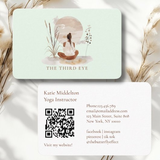 QR-Code - Yoga Reiki Wellness Visitenkarte
