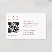 QR-Code - Yoga Reiki Wellness Visitenkarte (Rückseite)
