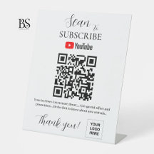QR-Code YouTube Abonnement Pedestal-Zeichen