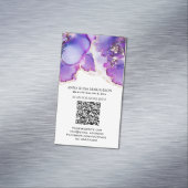 *~* QR CODE Yummy Violet Blue Gold Gilded AP29 Magnetische Visitenkarte (Beispiel)