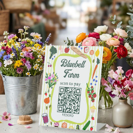 QR-Code ZAHLEN SCAN Bauernmarkt Bauernstand CUSTOM Sockelschild