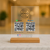QR-Code-Zahlung | CashApp Paypal Scan to Pay Logo Acrylschild