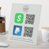 QR-Code-Zahlung | CashApp Paypal Scan zur Zahlung  Sockelschild (In Situ)