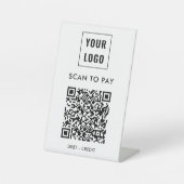 QR-Code-Zahlung für Unternehmen Sockelschild (Vorderseite)