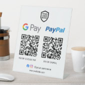 QR-Code-Zahlung | Google Pay & Paypal Scan zu zahl Sockelschild (In Situ)