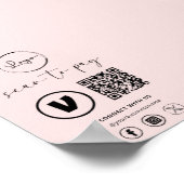 QR-Code-Zahlung in Rosa - Scan to Pay Business-Log Poster (Ecke)