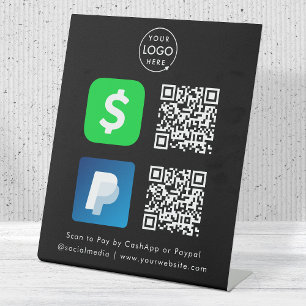 QR-Code-Zahlung   Paypal-Scan von CashApp zur Beza Sockelschild